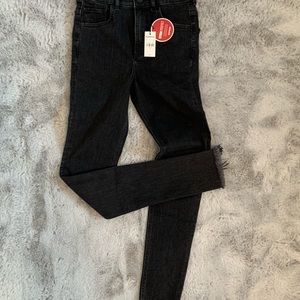 Express black denim ankle legging